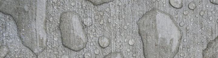 Water repellent on concrete