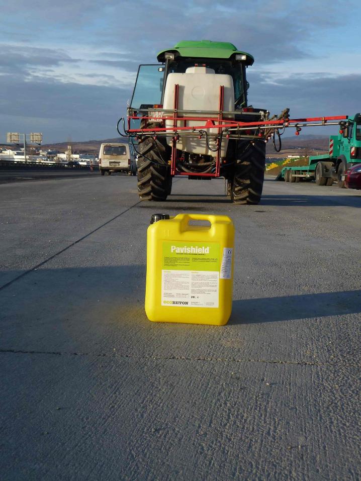 Evercrete Pavishield on asphalt Evercrete Pavishield on asphalt