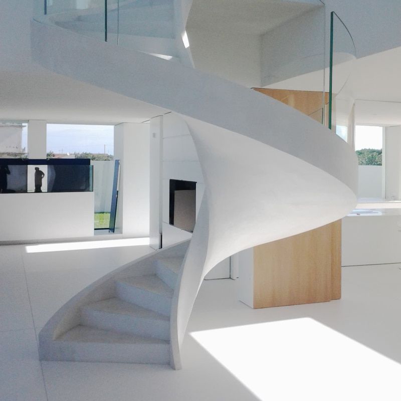 Staircase coated with Microbond