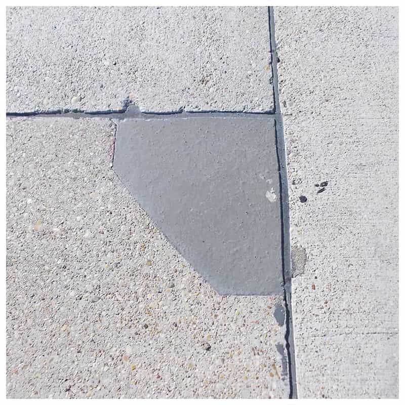 Concrete slab repaired with Crono - job completed