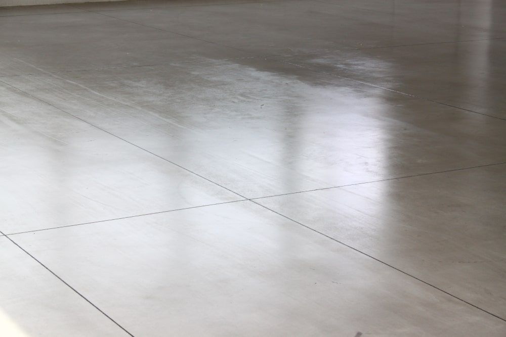 concrete floor just treated with GiGi Sealer