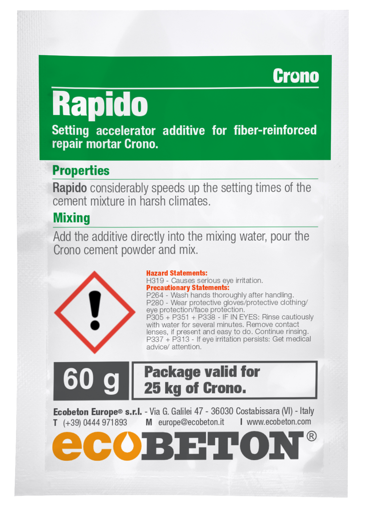 sachet of the Rapido product
